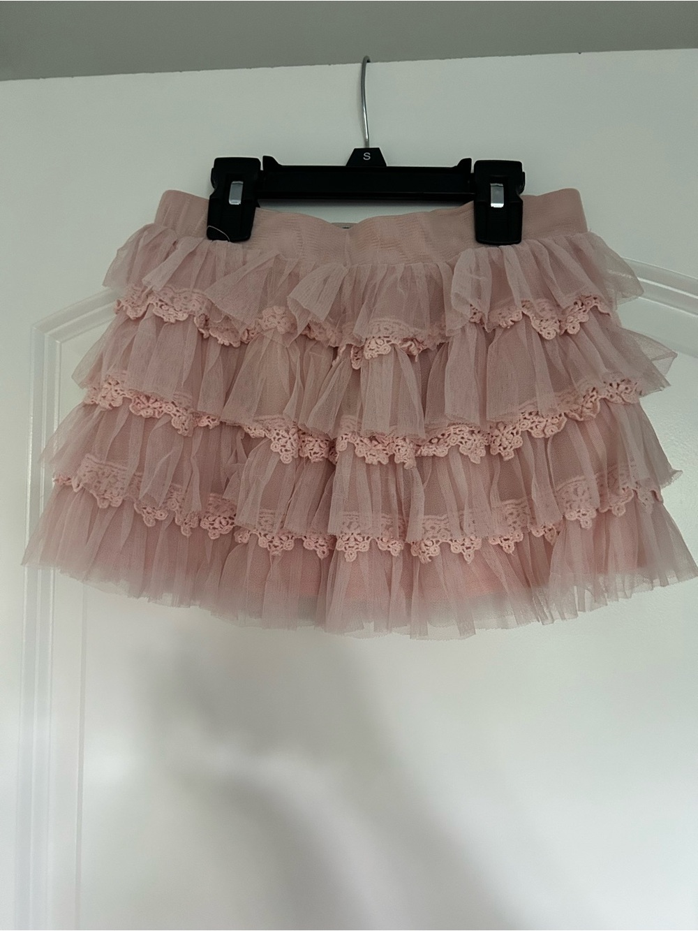Mayoral Layered Ruffle Tulle Skirt in Pink